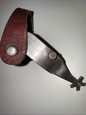 Vintage Tough 1 Steel  Spur Star Rowel Leather Strap CorclebY of Yokem Texas